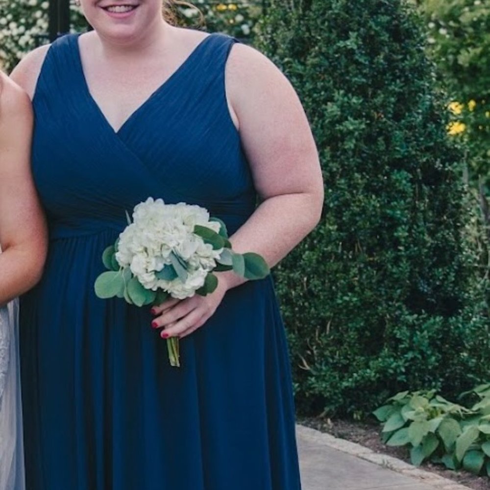 Azazie Flora Dark Navy Evening Dress